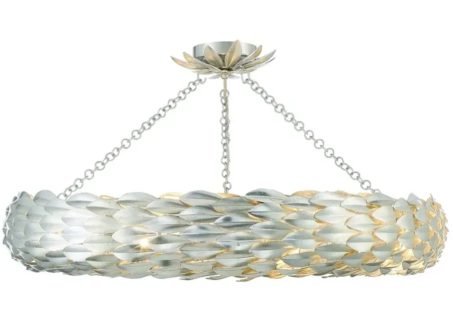 Broche 8 Light Antique Silver Ceiling Mount