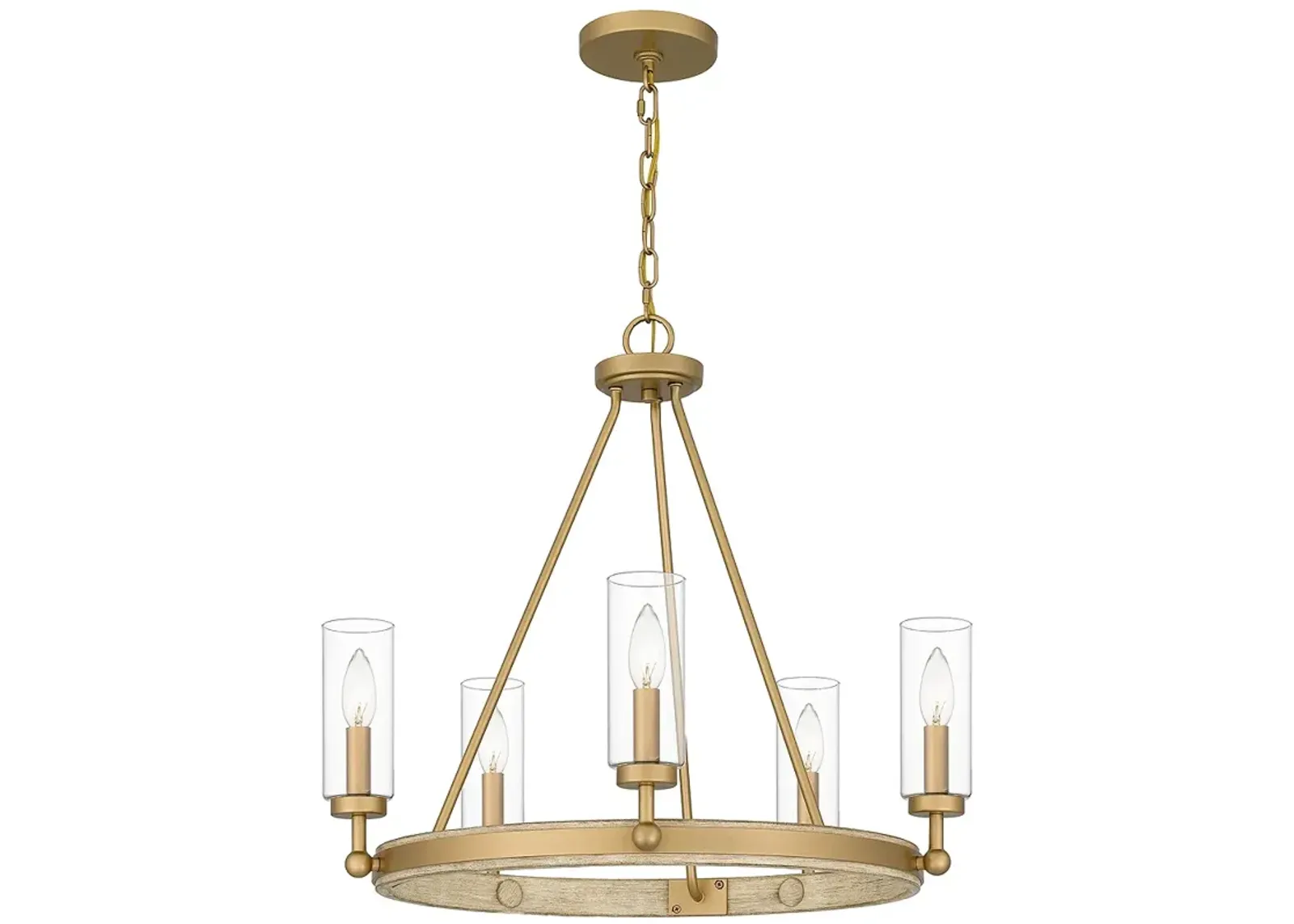 Kelleher 5-Light Nouveau Painted Weathered Brass Chandelier