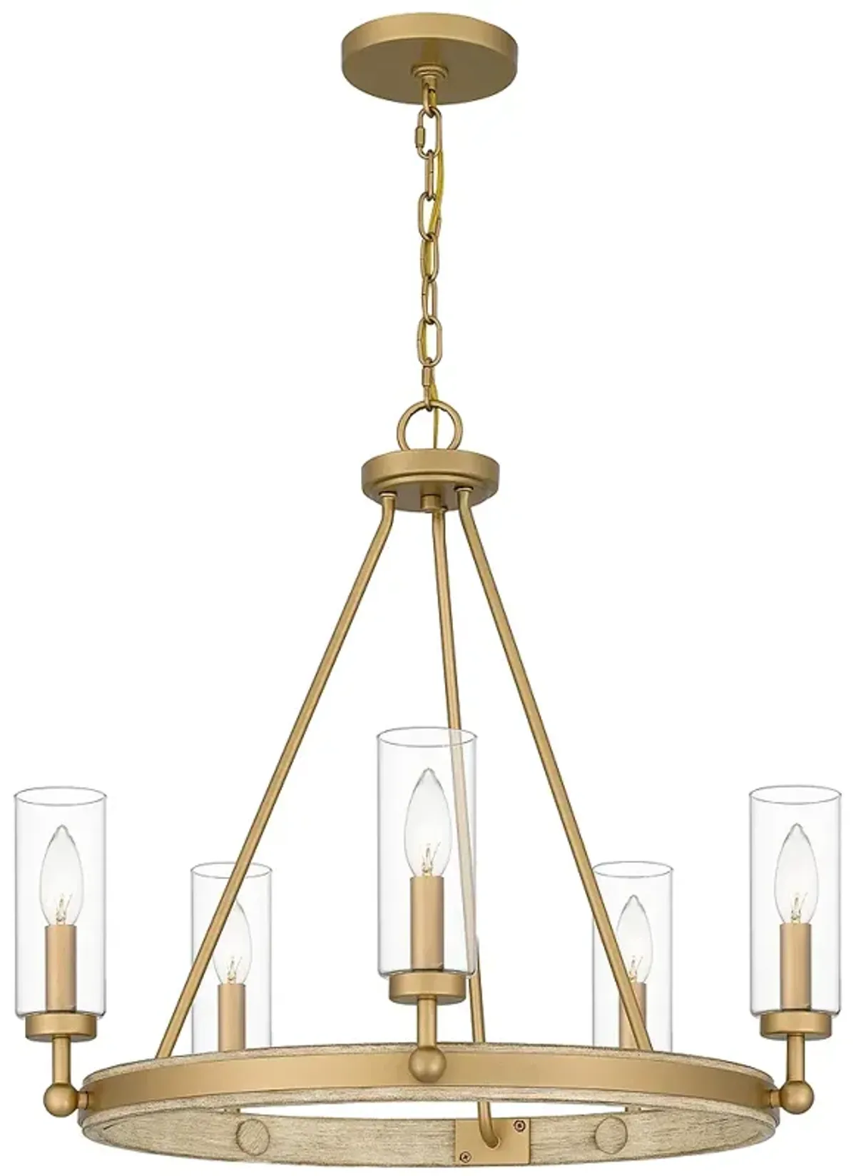 Kelleher 5-Light Nouveau Painted Weathered Brass Chandelier