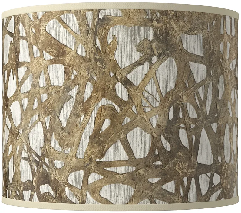 Organic Nest Giclee Round Drum Lamp Shade 14x14x11 (Spider)