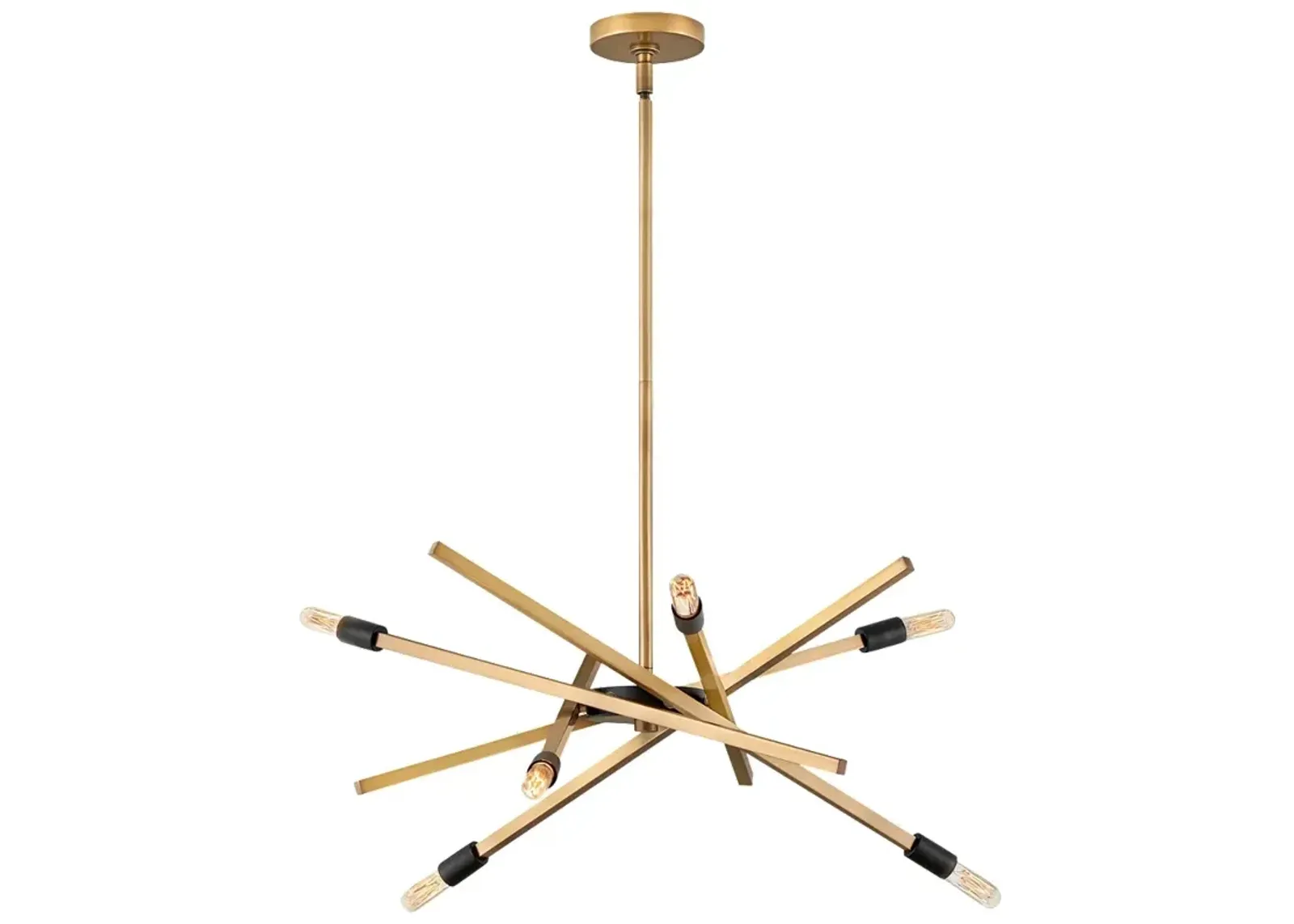 Hinkley Archer 26" Wide 6-Light Modern Brass Sputnik Chandelier