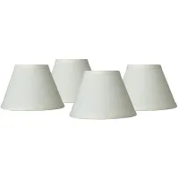 Taya Cream Chandelier Lamp Shades 3.5x7x5 (Clip-On) Set of 4