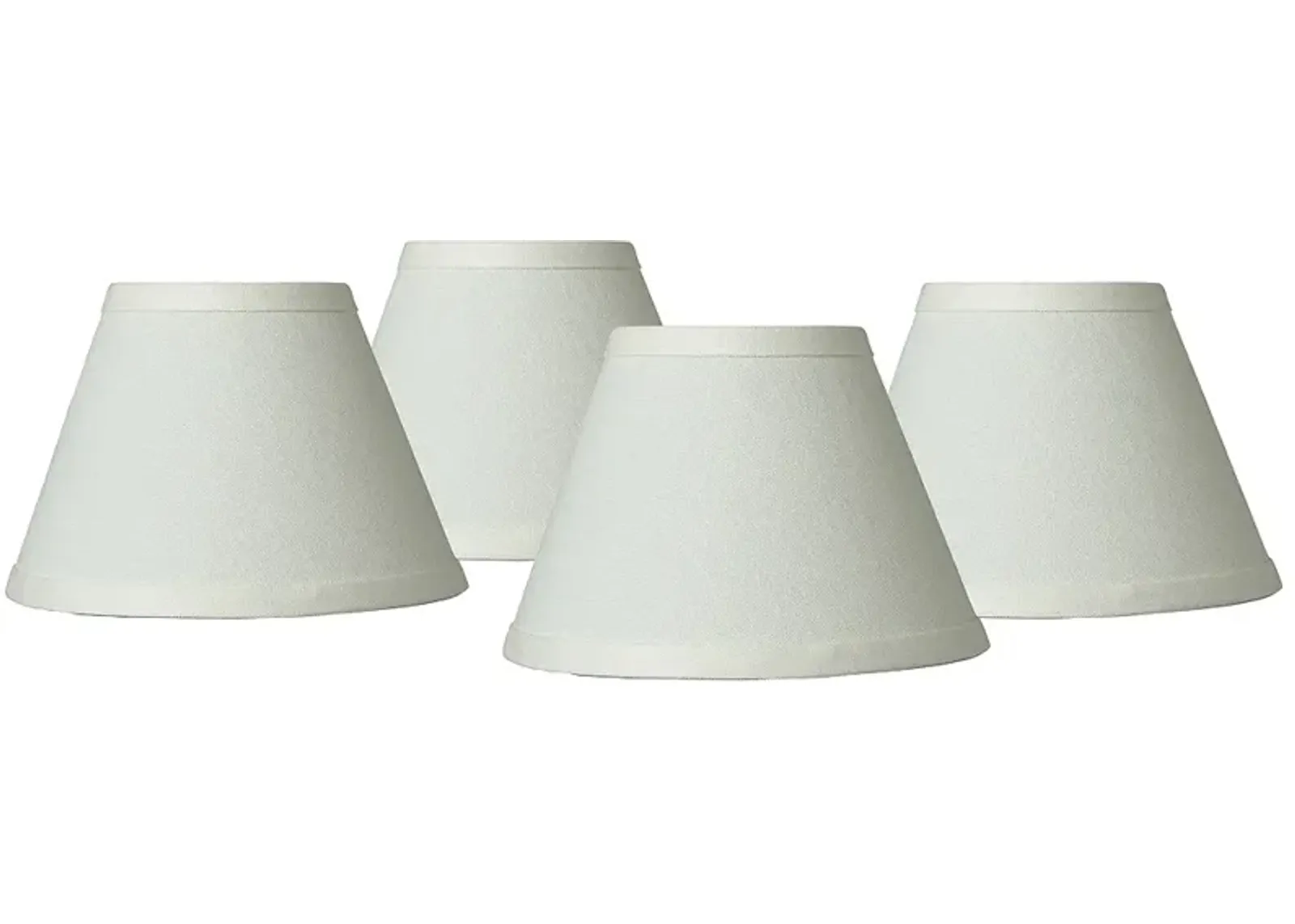 Taya Cream Chandelier Lamp Shades 3.5x7x5 (Clip-On) Set of 4