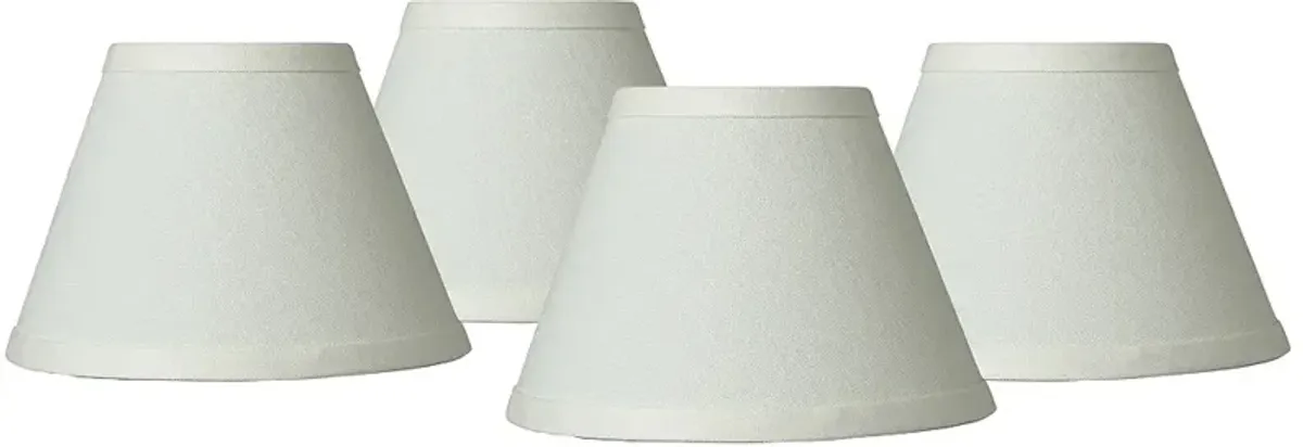 Taya Cream Chandelier Lamp Shades 3.5x7x5 (Clip-On) Set of 4