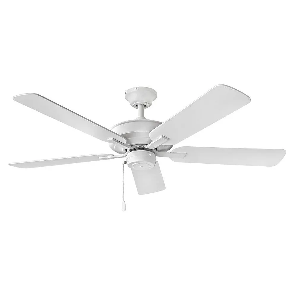 52" Hinkley Metro 5-Blade White Finish Ceiling Fan with Pull Chain