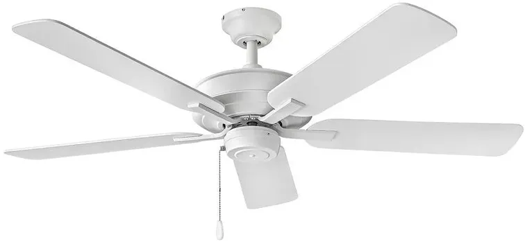 52" Hinkley Metro 5-Blade White Finish Ceiling Fan with Pull Chain