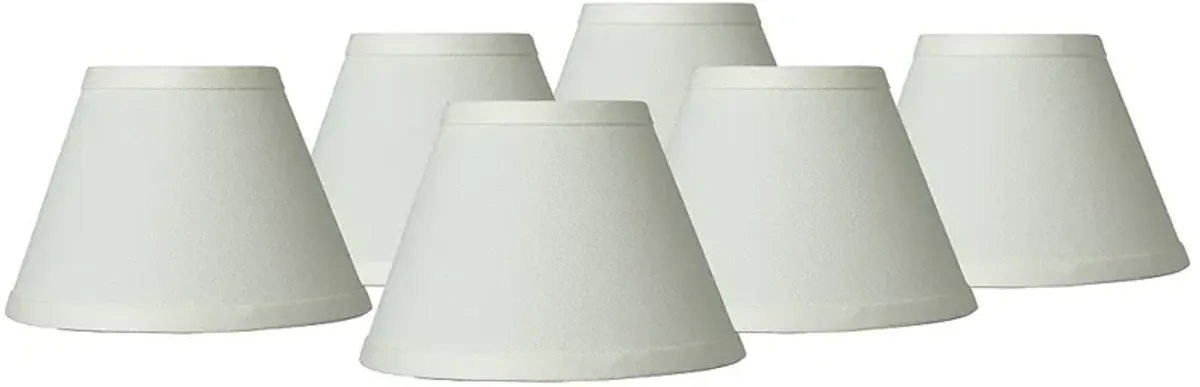 Spingcrest Taya Cream Chandelier Lamp Shades 3.5x7x5 (Clip-On) Set of 6