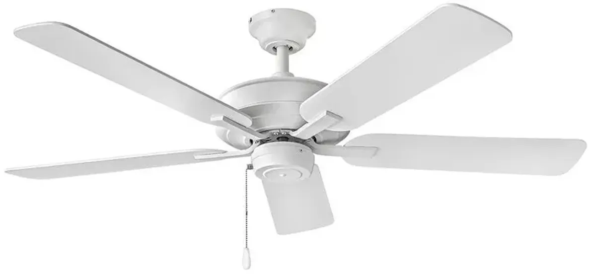 52" Hinkley Metro Chalk White Wet Rated Pull Chain Ceiling Fan