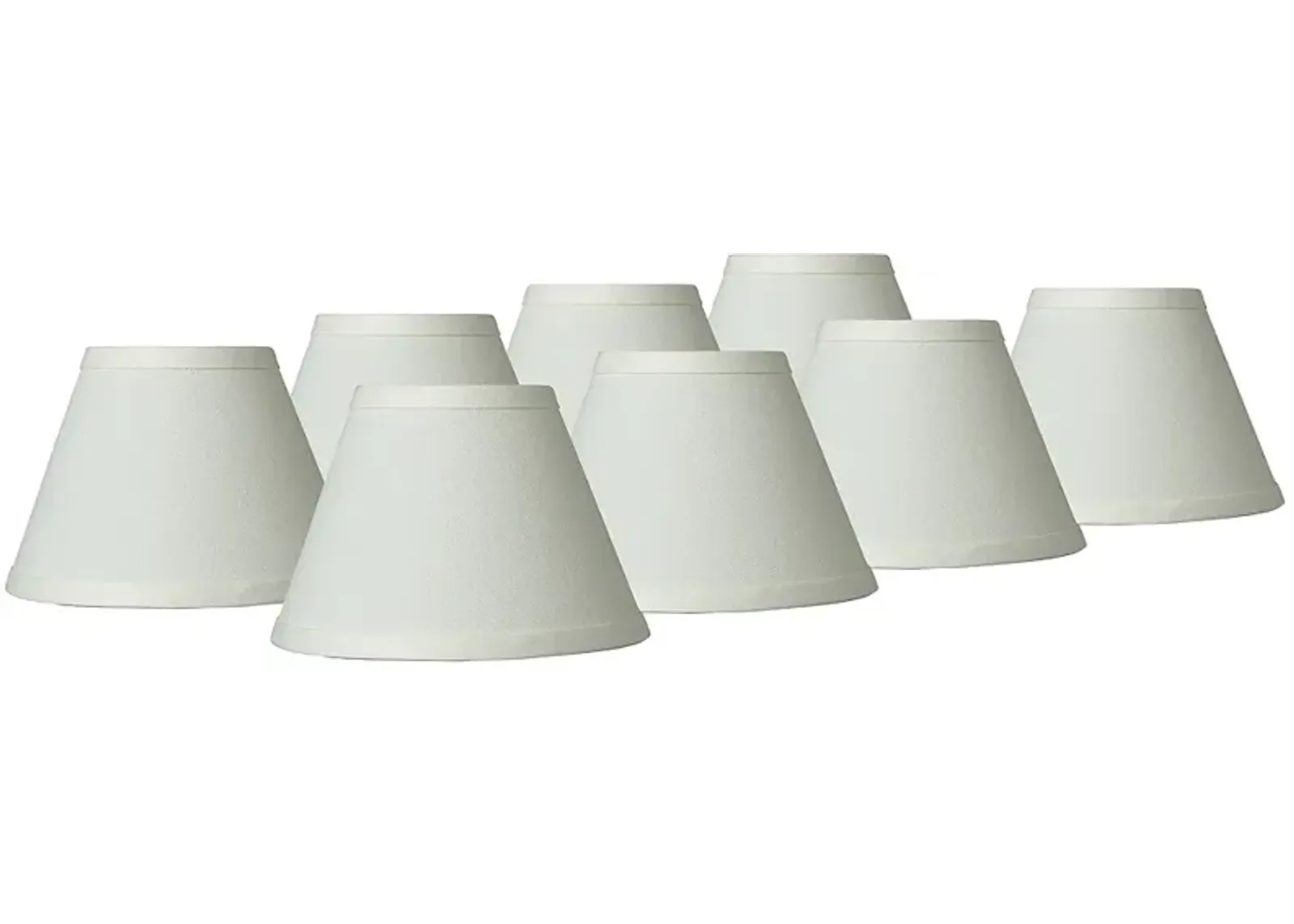 Taya Cream Chandelier Lamp Shades 3.5x7x5 (Clip-On) Set of 8