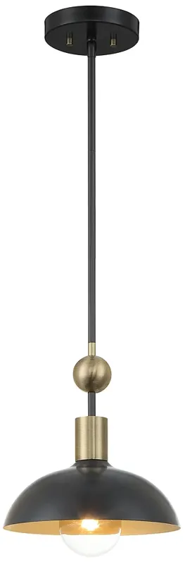 Minka-Lavery Biloxi 1-Light Coal and Antique Brass Pendant