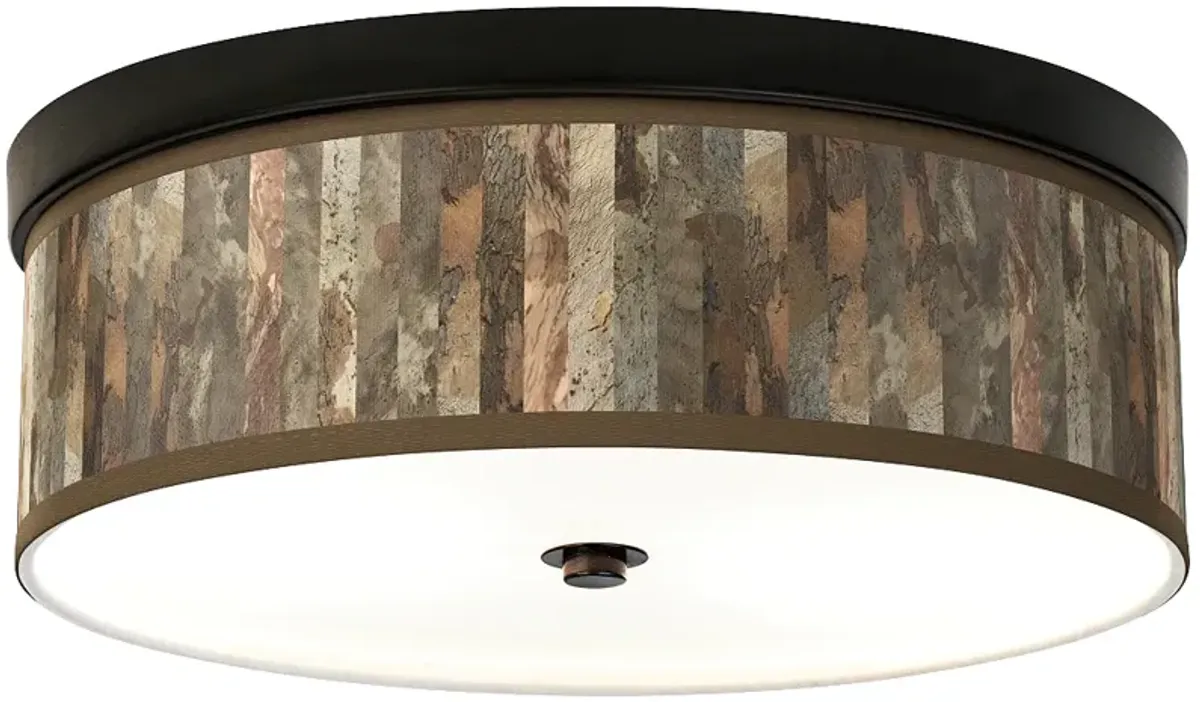 Paper Bark Giclee Energy Efficient Bronze Ceiling Light