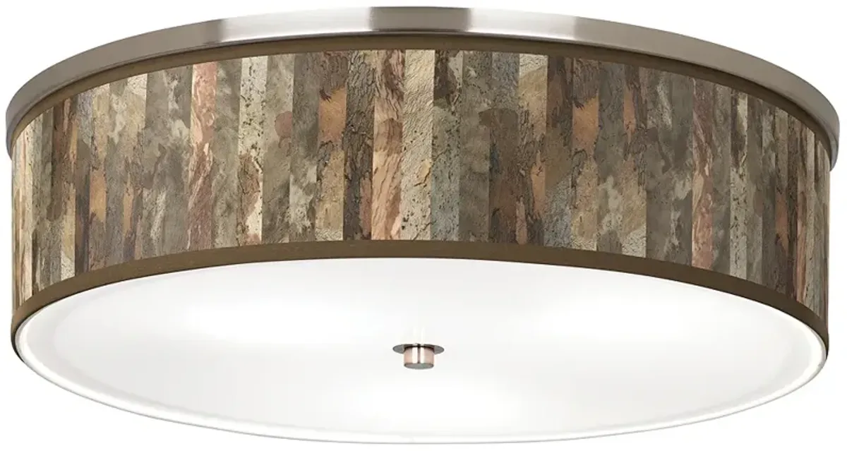 Paper Bark Giclee Nickel 20 1/4" Wide Ceiling Light