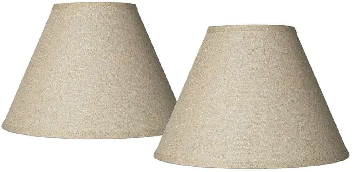 Fine Burlap Set of 2 Empire Shades 6.5x15x10.75 (Spider)