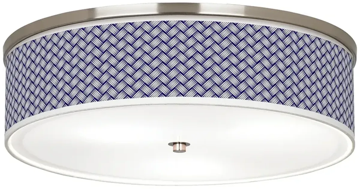Color Weave Giclee Nickel 20 1/4" Wide Ceiling Light