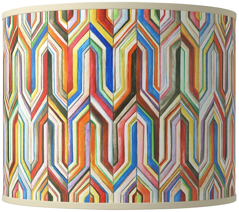 Synthesis Giclee Round Drum Lamp Shade 14x14x11 (Spider)