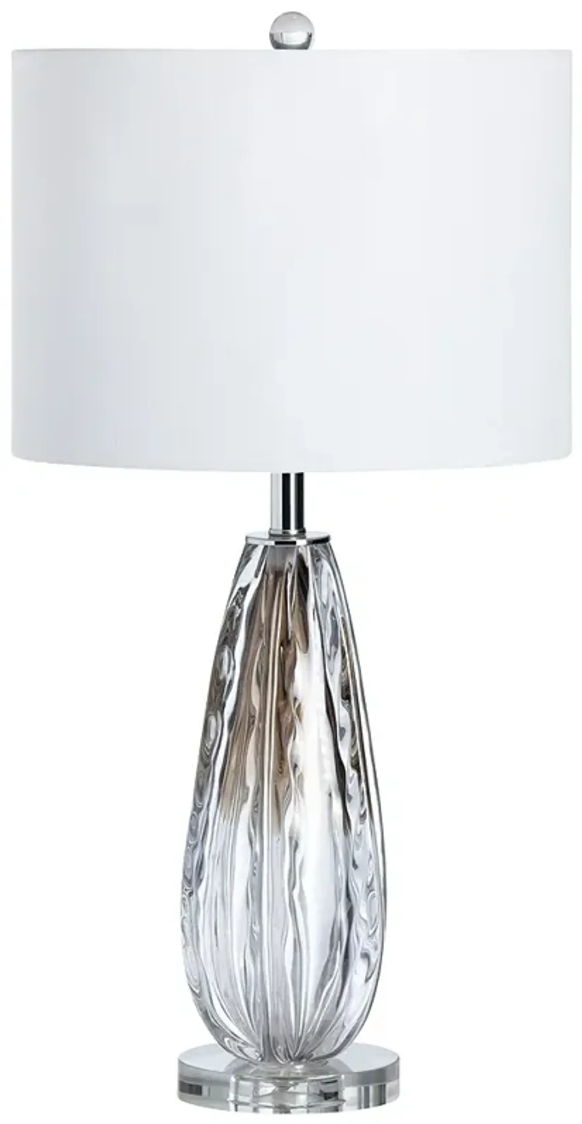 Crestview Collection Bellamy Clear Wavy Glass Table Lamp