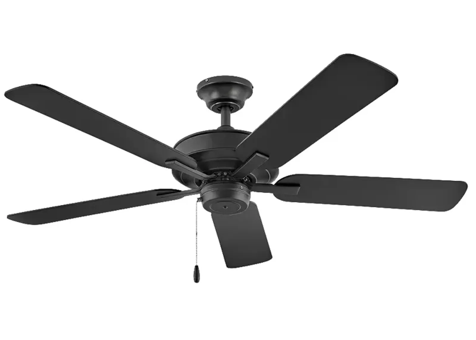 52" Hinkley Metro Matte Black Wet Rated 5-Blade Pull Chain Ceiling Fan