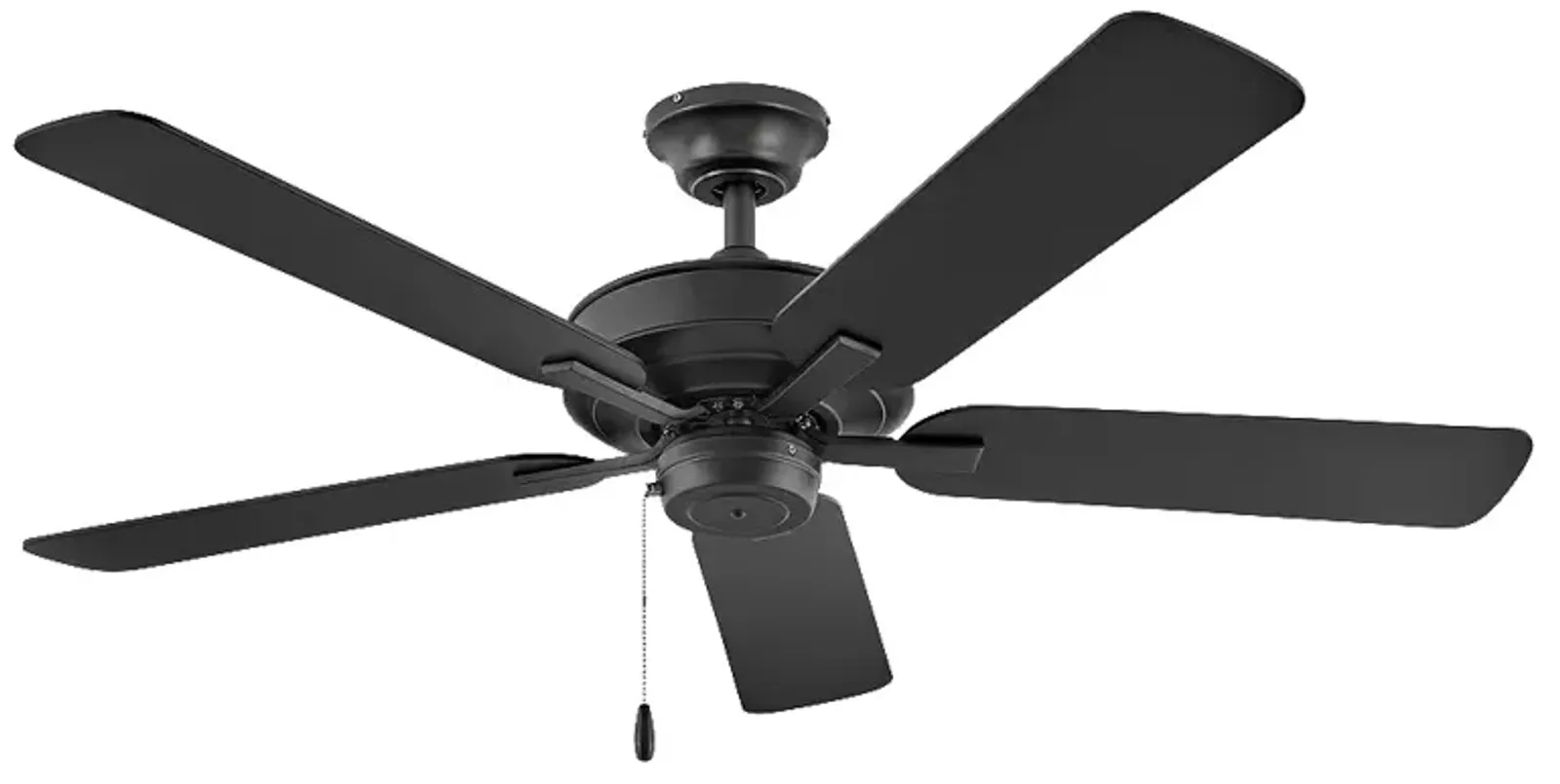 52" Hinkley Metro Matte Black Wet Rated 5-Blade Pull Chain Ceiling Fan