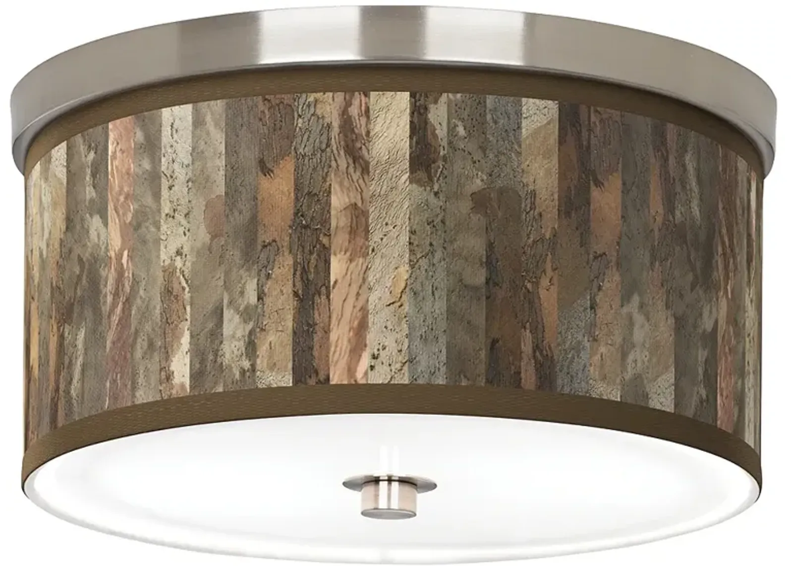 Paper Bark Giclee Nickel 10 1/4" Wide Ceiling Light