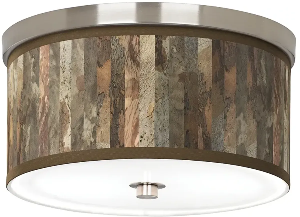 Paper Bark Giclee Nickel 10 1/4" Wide Ceiling Light