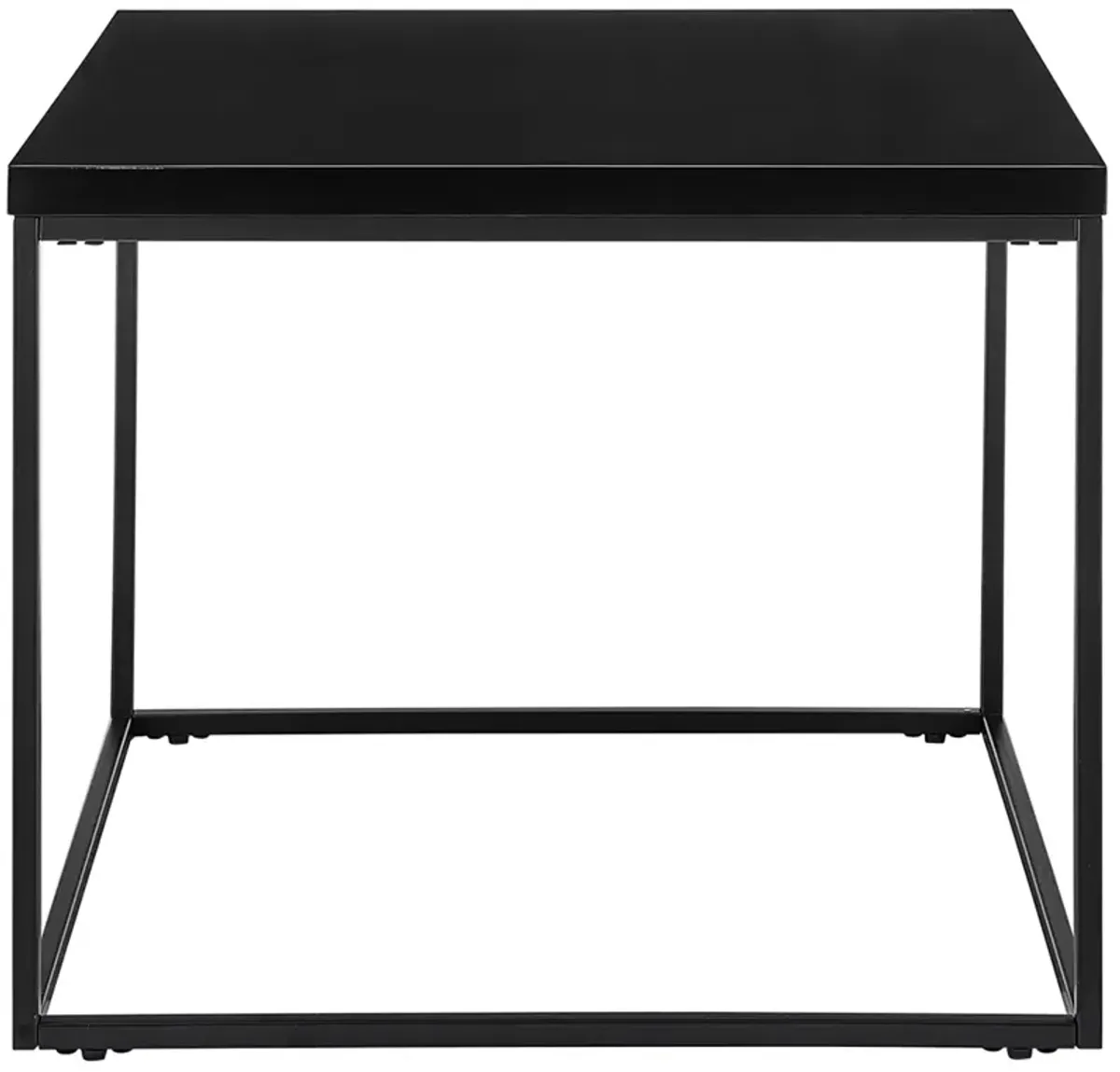 Teresa 23 1/2" Wide Square Black Side Table