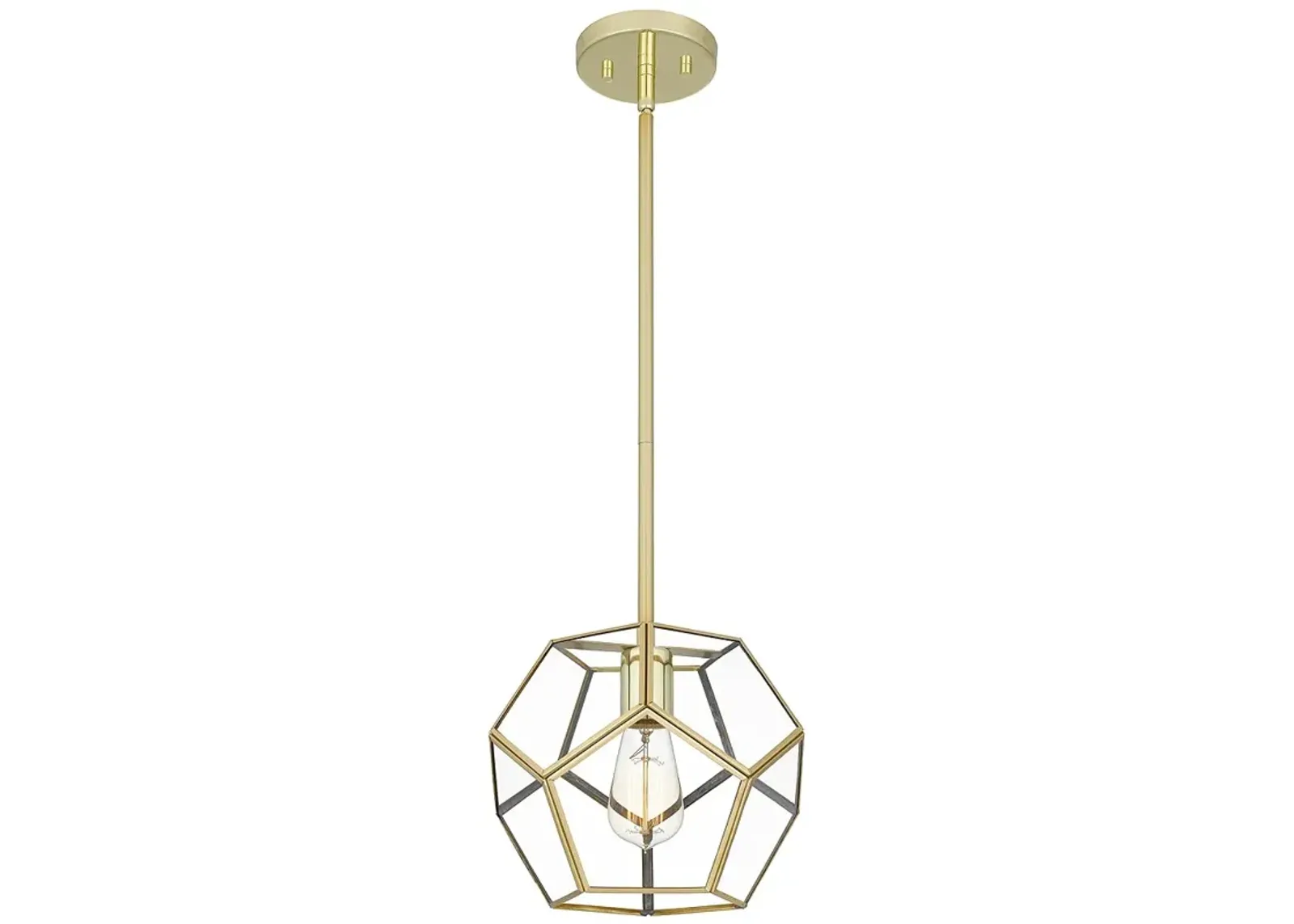 Kinslee 1-Light Polished Brass Mini Pendant