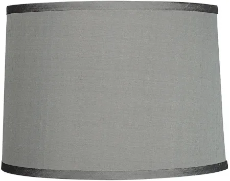Platinum Gray Faux Silk Lamp Shade 13x14x10 (Spider)