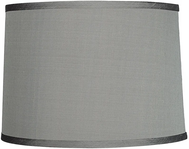 Platinum Gray Faux Silk Lamp Shade 13x14x10 (Spider)