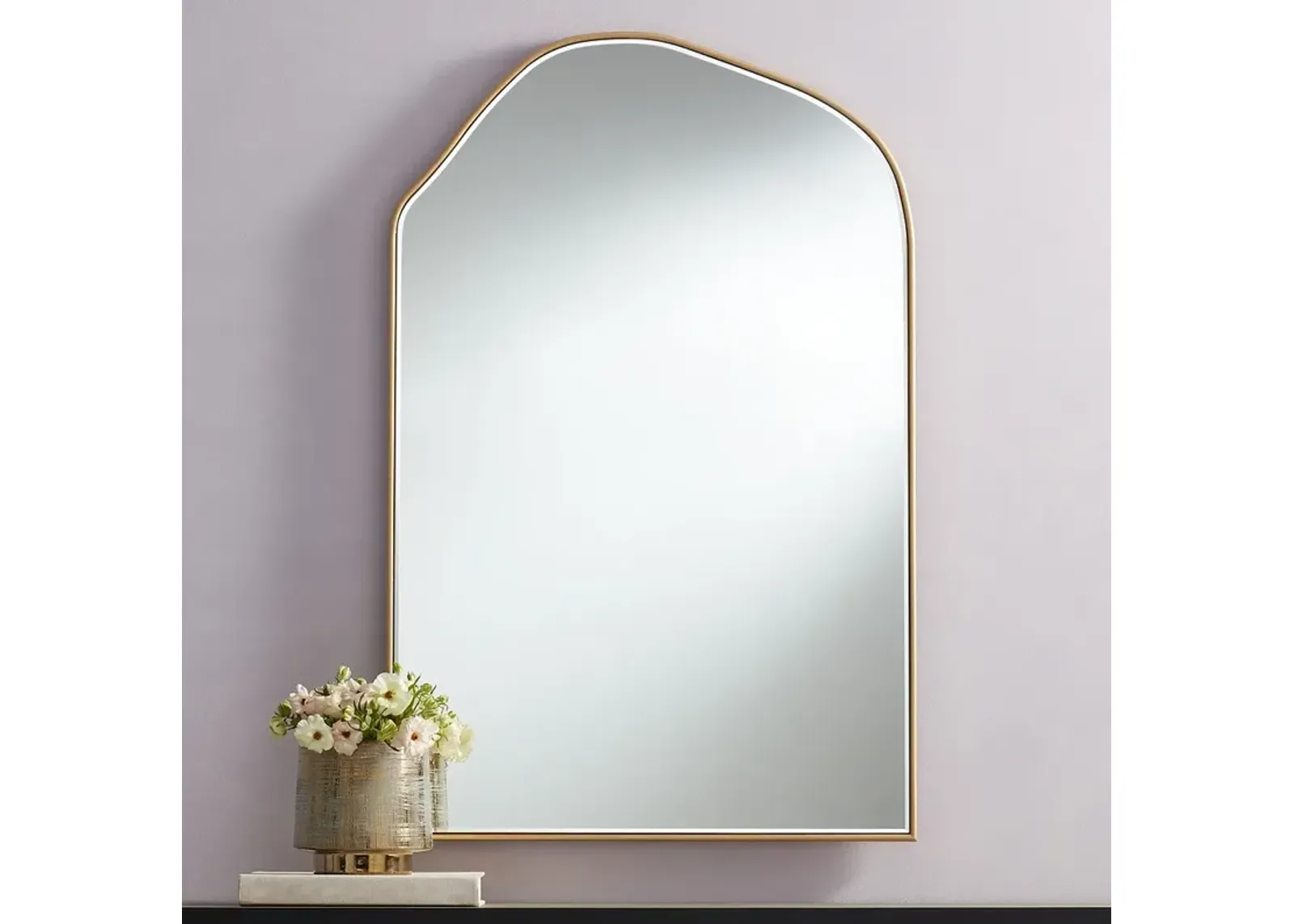 Amsterdam Gold 26" x 40" Arch Wall Mirror