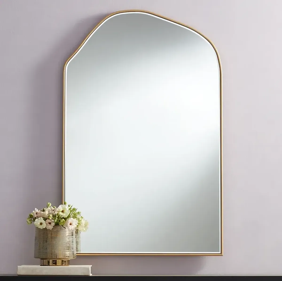 Amsterdam Gold 26" x 40" Arch Wall Mirror