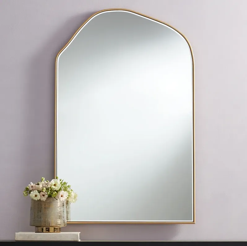 Amsterdam Gold 26" x 40" Arch Wall Mirror