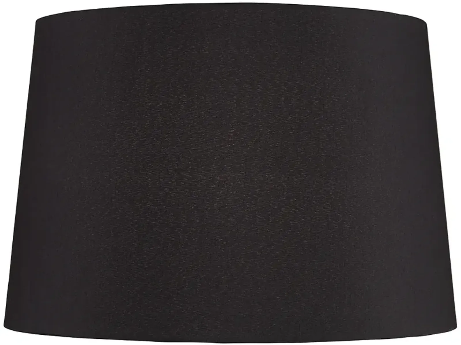 Black Faux Silk Tapered Drum Lamp Shade 13x15x10 (Spider)