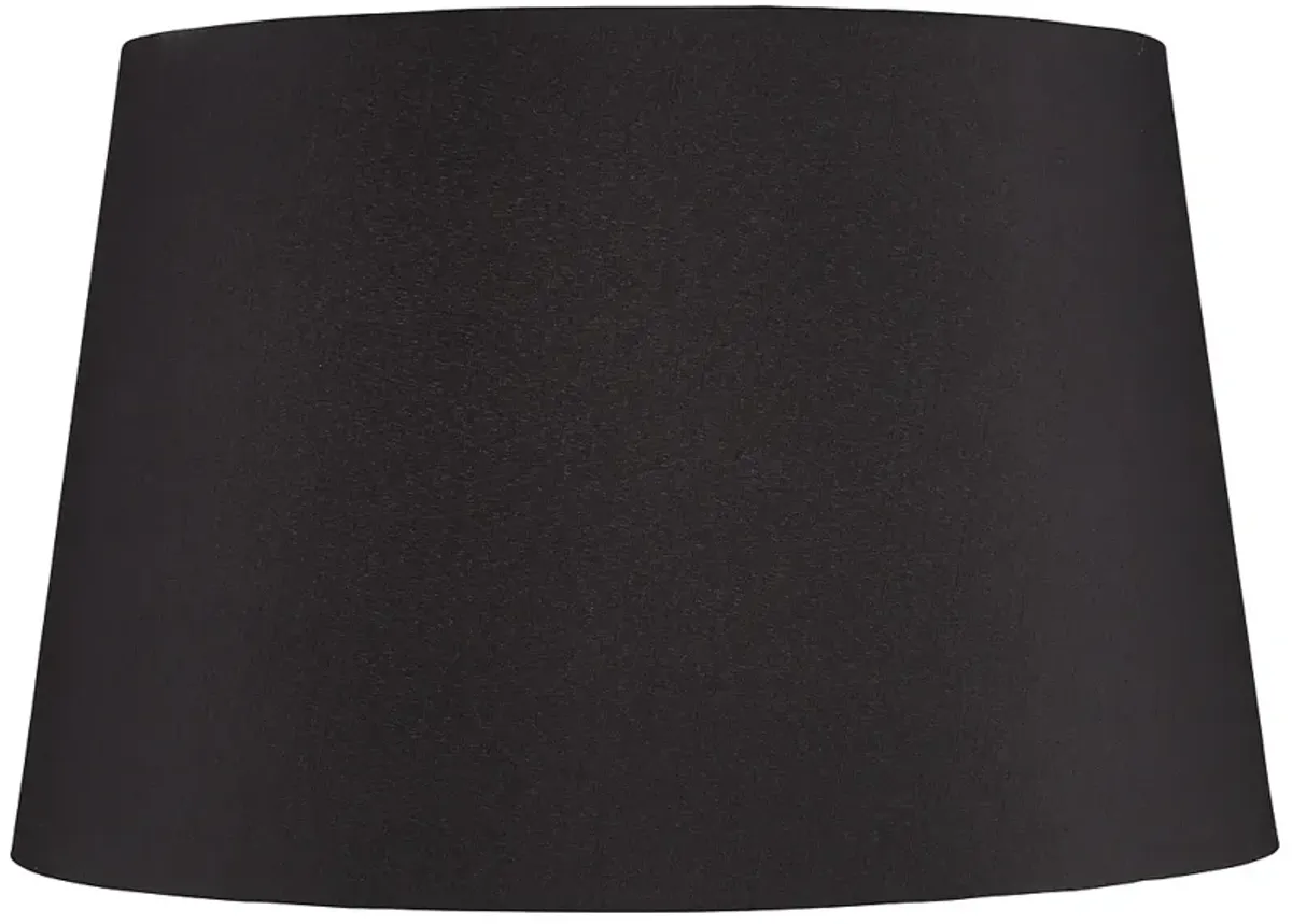 Springcrest Black Faux Silk Tapered Drum Lamp Shade 14x17x11 (Spider)