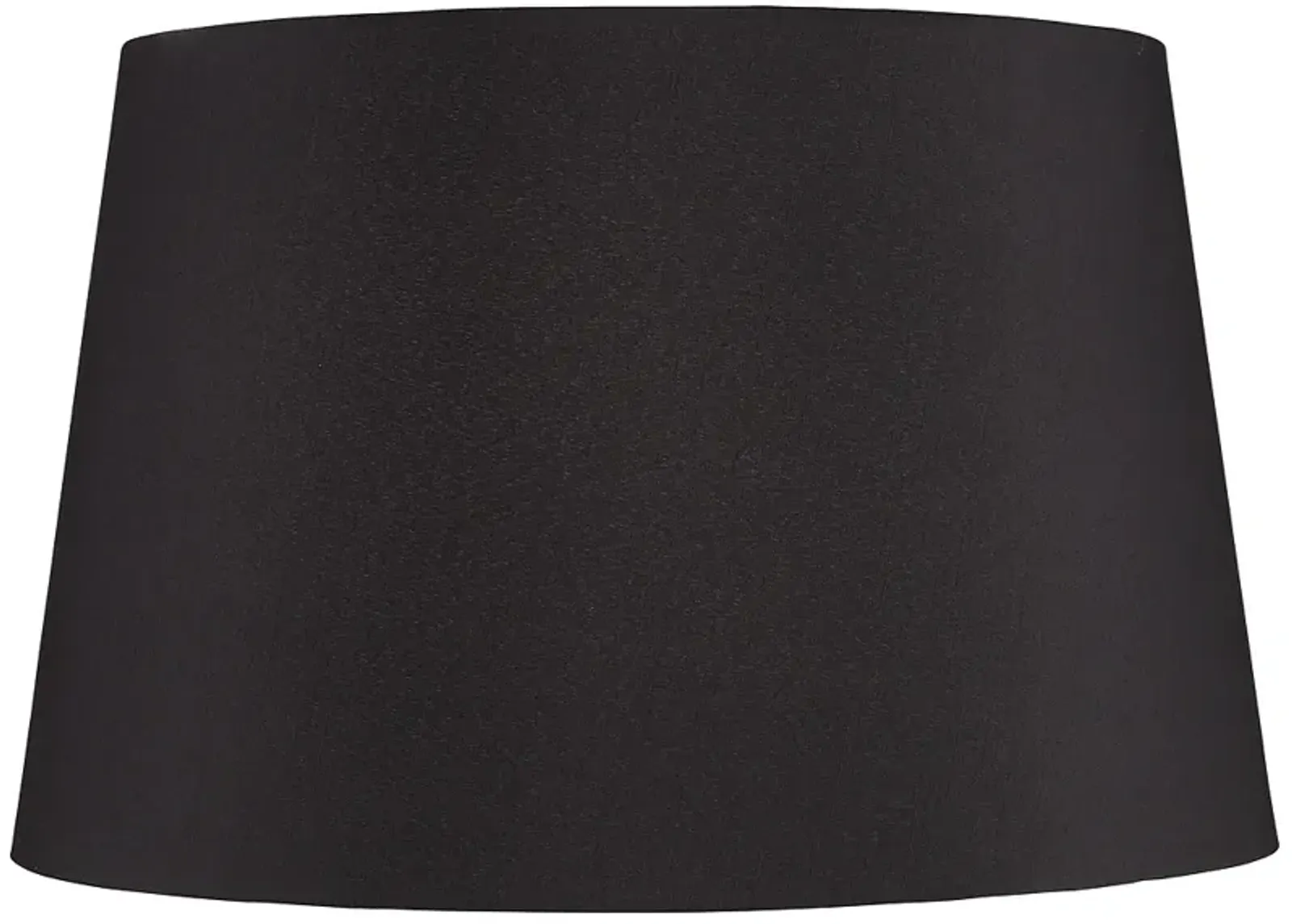 Black Faux Silk Tapered Drum Lamp Shade 14x17x11 (Spider)