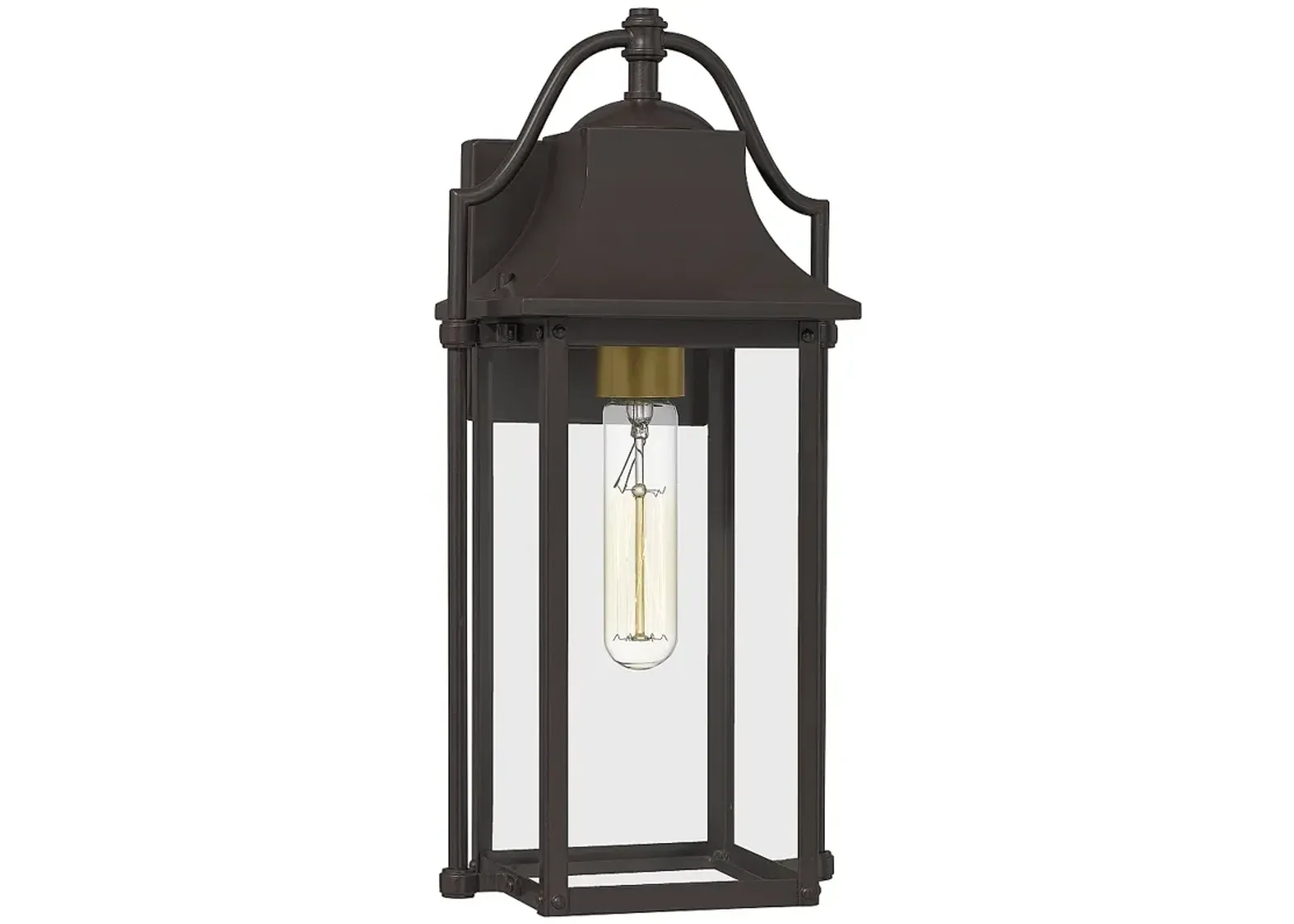 Quoizel Manning 14 3/4" High Western Bronze Outdoor Lantern Wall Light