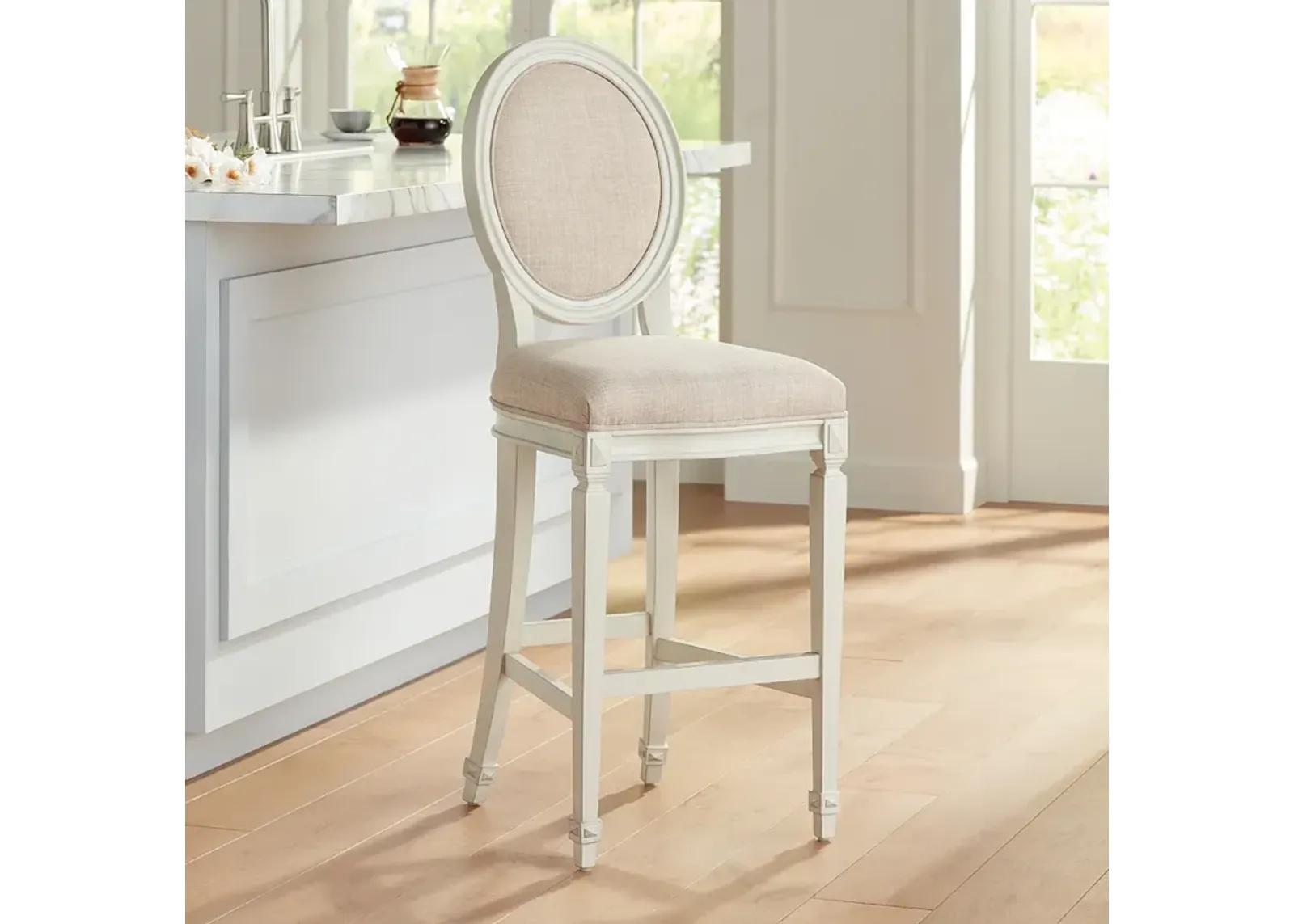 Aiden Allegro 31" High Vanilla and Almond Barstool