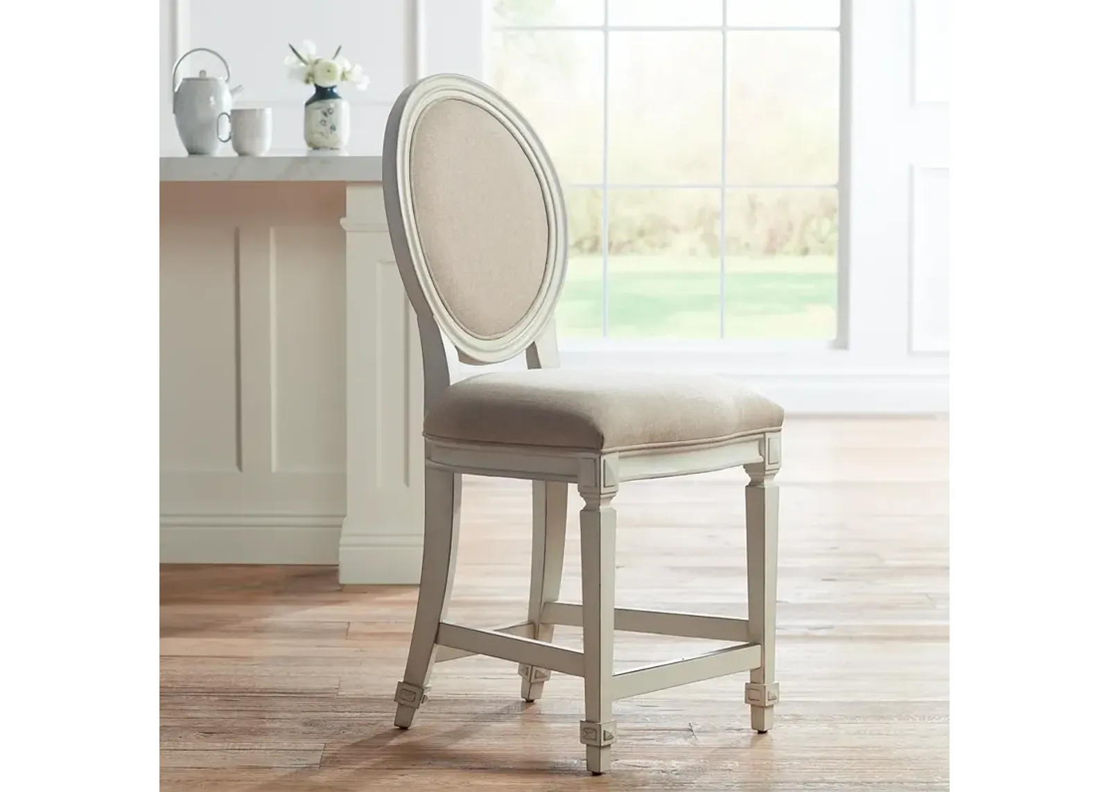 Aiden Allegro 23 1/2" High Vanilla and Almond Counter Stool