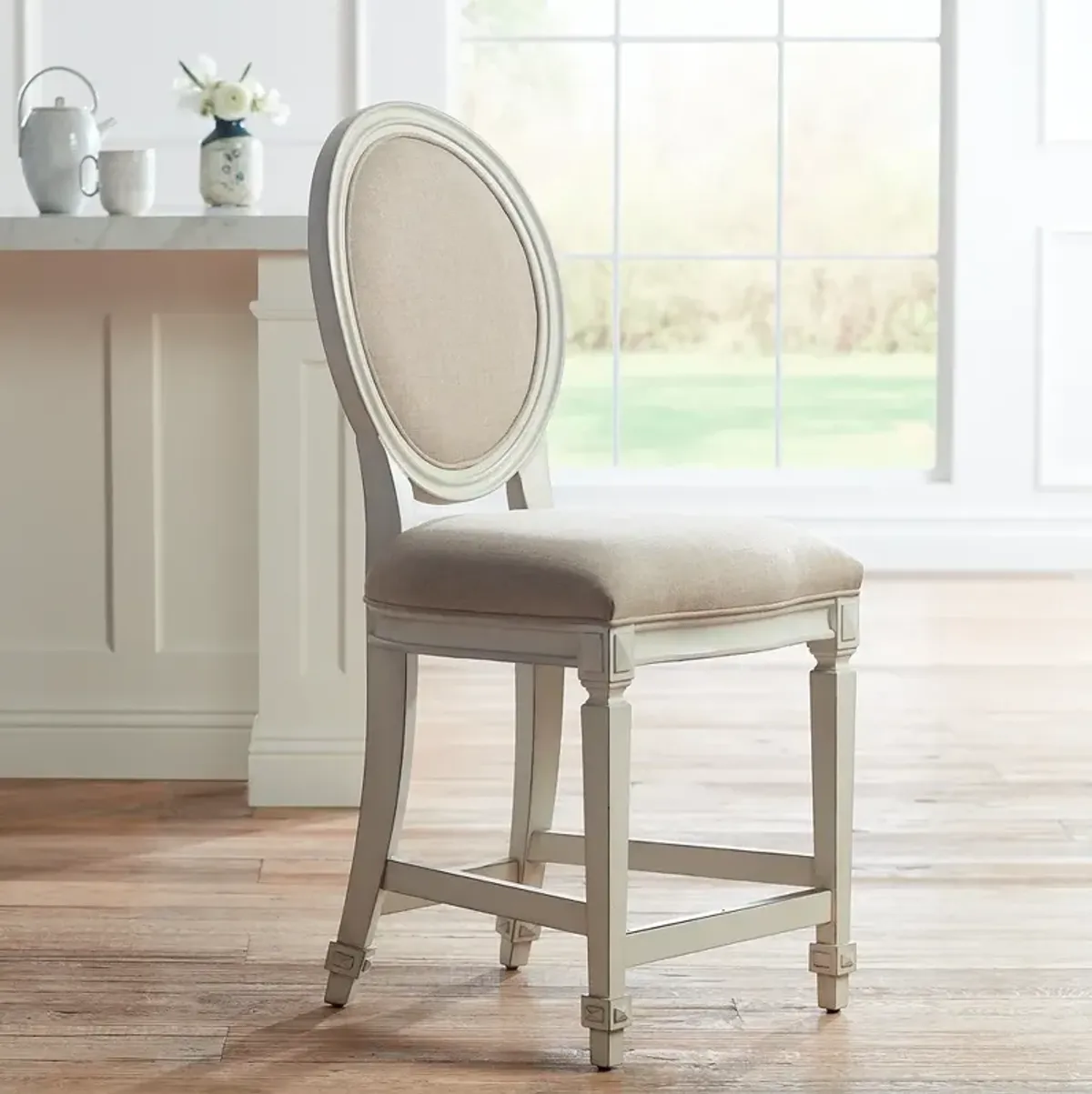 Aiden Allegro 23 1/2" High Vanilla and Almond Counter Stool