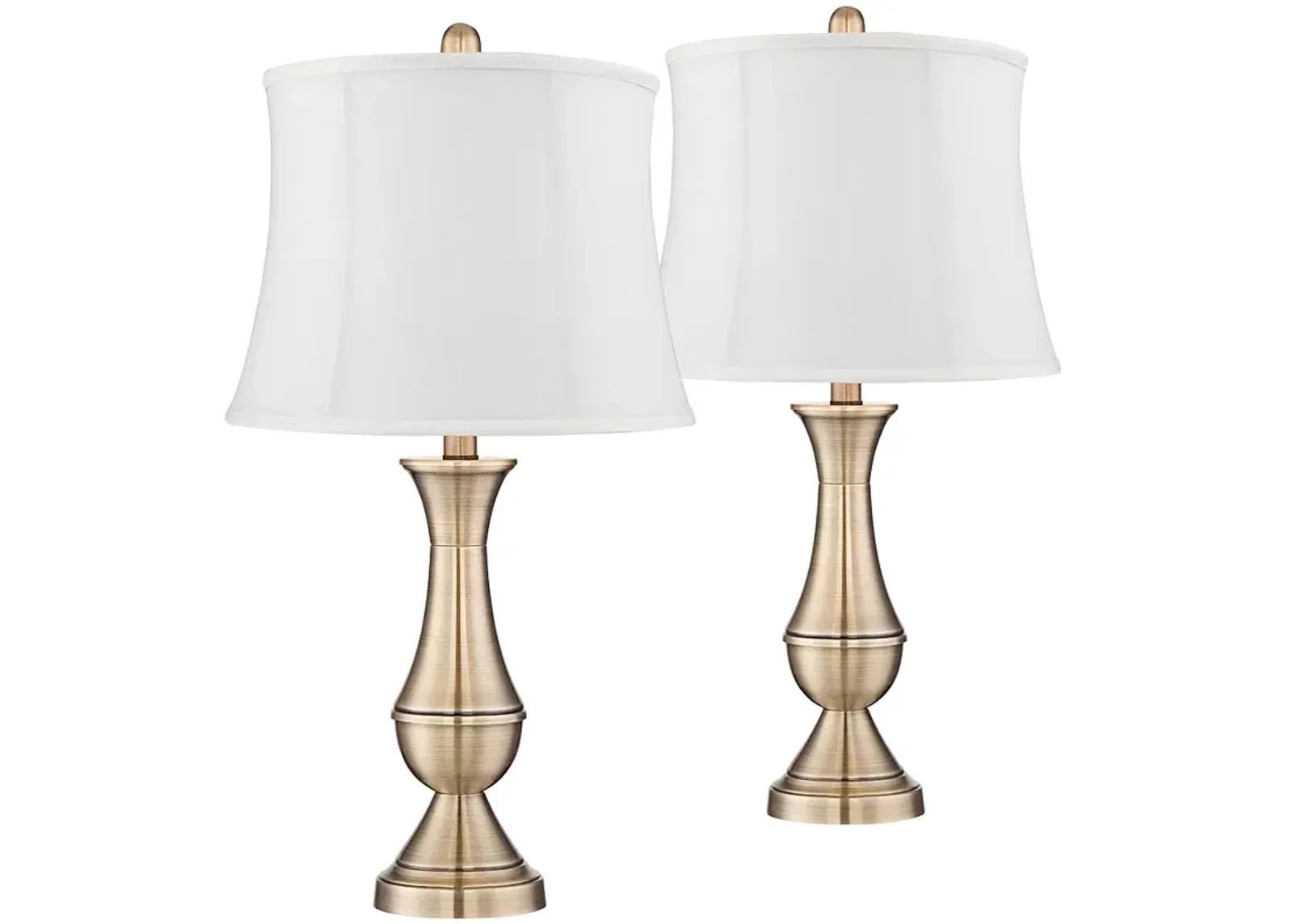 Regency Hill Becky 24 3/4" Antique Brass Table Lamps Set of 2