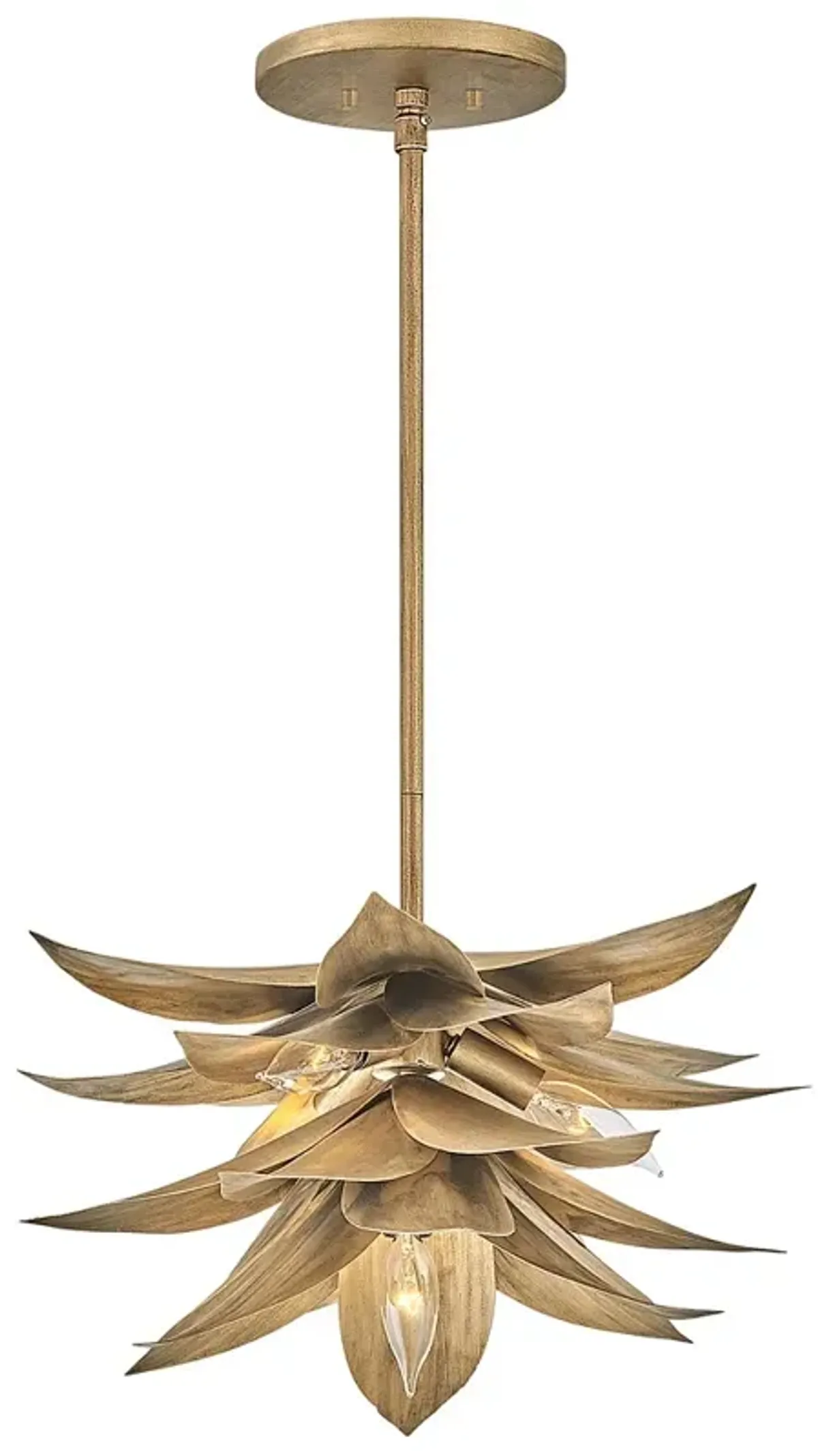 Hinkley Agave 12 1/2" Wide Burnished Gold 4-Light Pendant