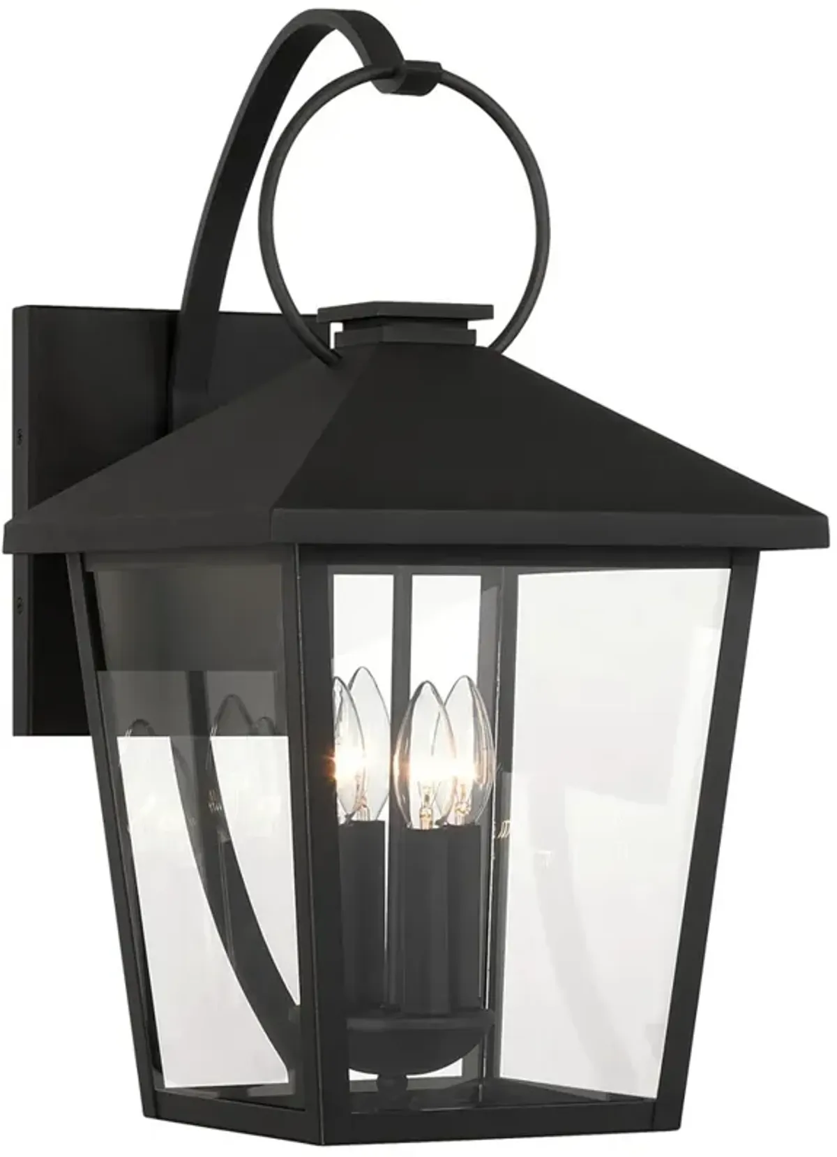 The Great Outdoors Parkside 4-Light 12-in Sand Coal Black Wall Sconce