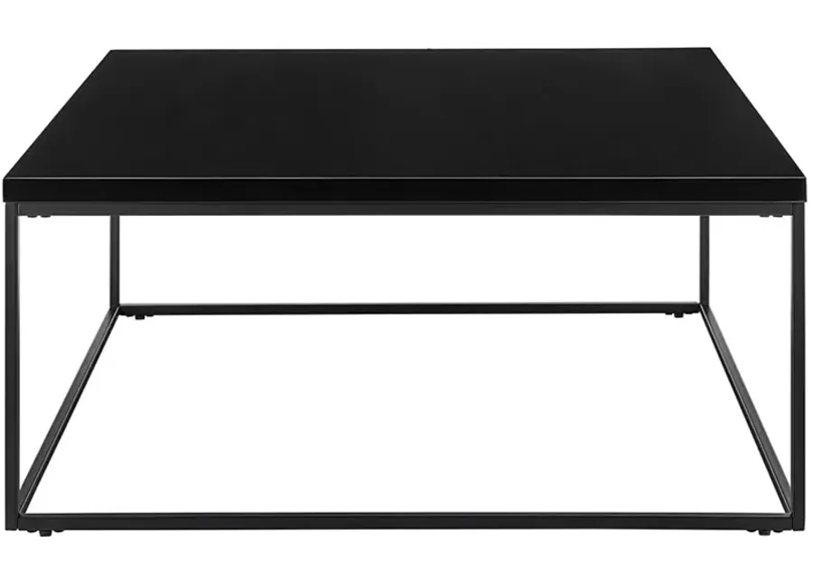 Teresa 35 1/2" Wide Square Black Coffee Table