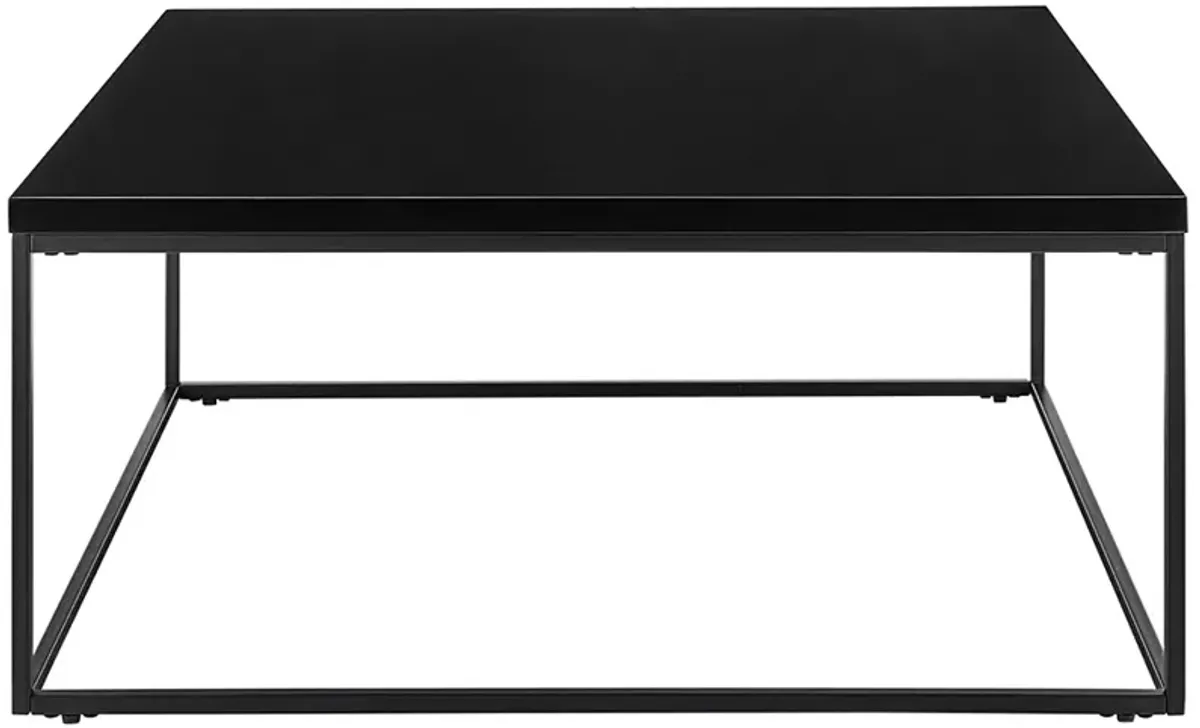 Teresa 35 1/2" Wide Square Black Coffee Table