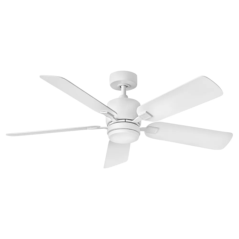 52" Hinkley Afton Chalk White Indoor LED Ceiling Fan with Wall Control