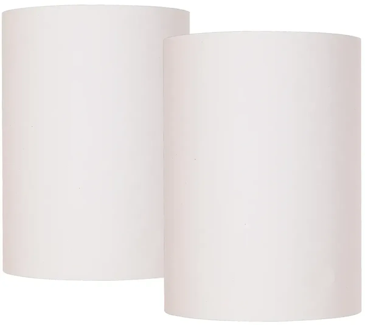 Springcrest White Cotton Set of 2 Tall Drum Lamp Shades 8x8x11 (Spider)