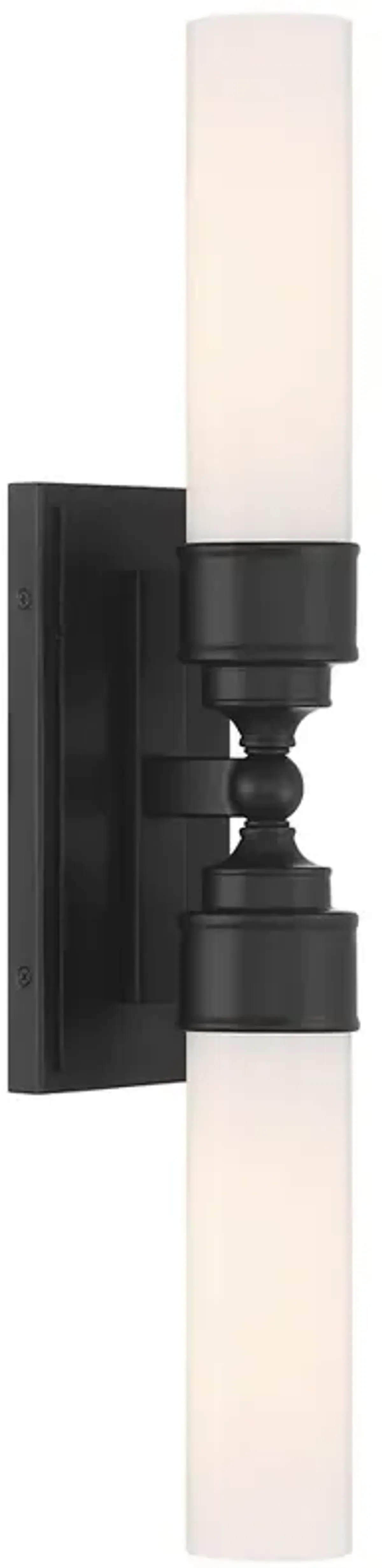 Wilcox 2 Light Matte Black Sconce