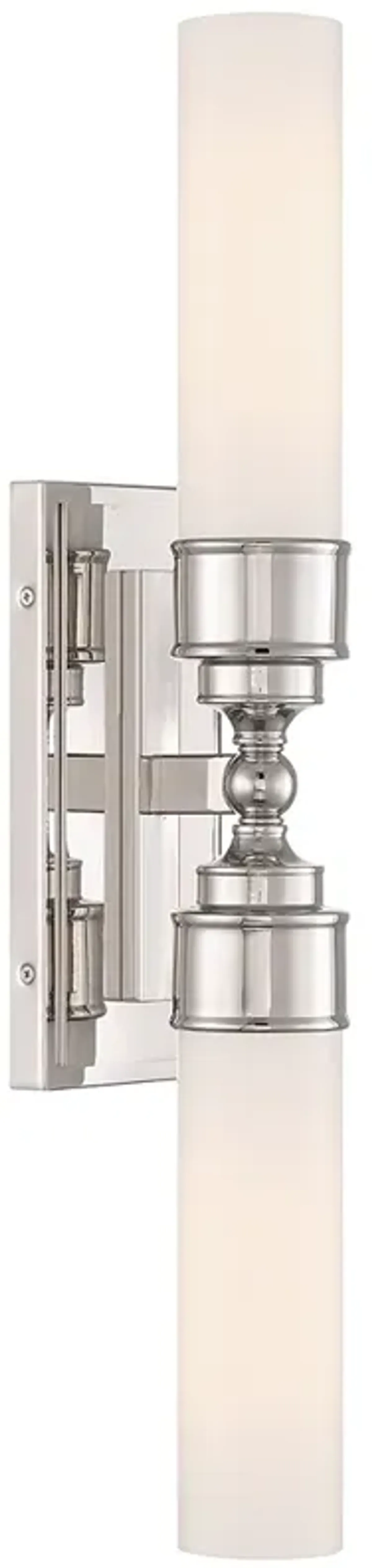 Wilcox 25" High Polished Nickel 2-Light LED Wall Sconce
