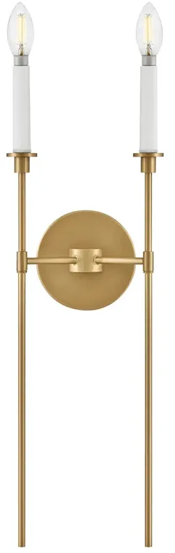 Lark Hux Sconce Medium Two Light Sconce Lacquered Brass