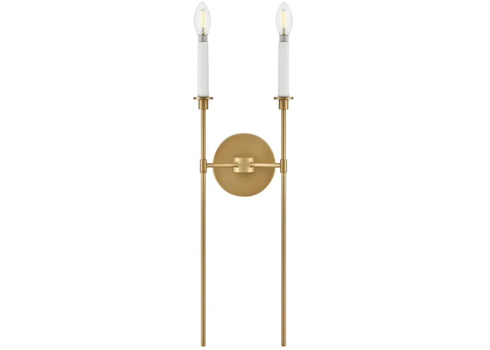 Lark Hux Sconce Medium Two Light Sconce Lacquered Brass