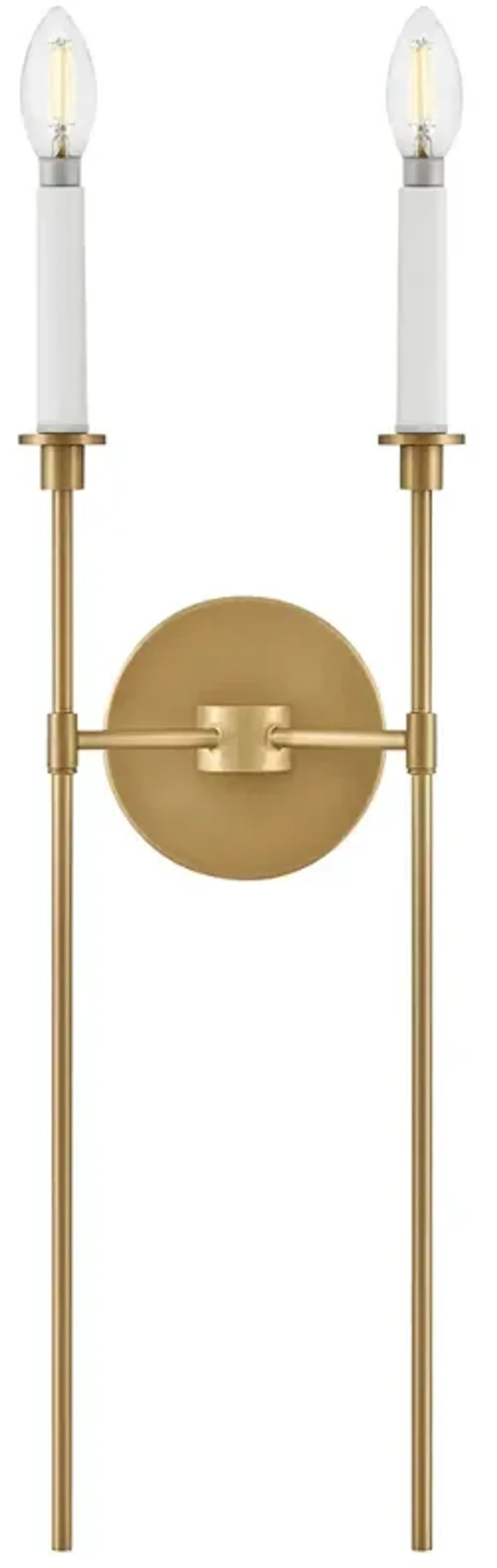 Lark Hux Sconce Medium Two Light Sconce Lacquered Brass